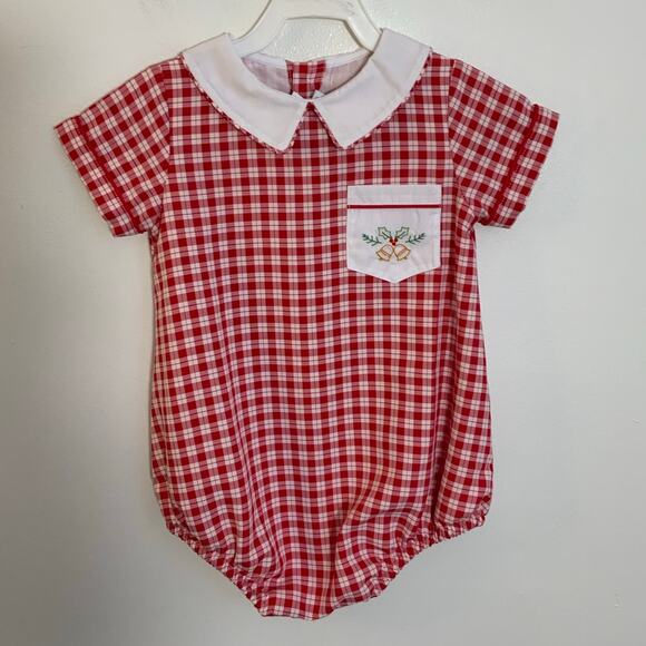 The Proper Peony Golden Bells Christmas Boy Bubble 24mo - Picture 2 of 4